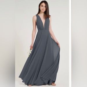 NWT Jenny Yoo Ryan Dress in Storm Chiffon